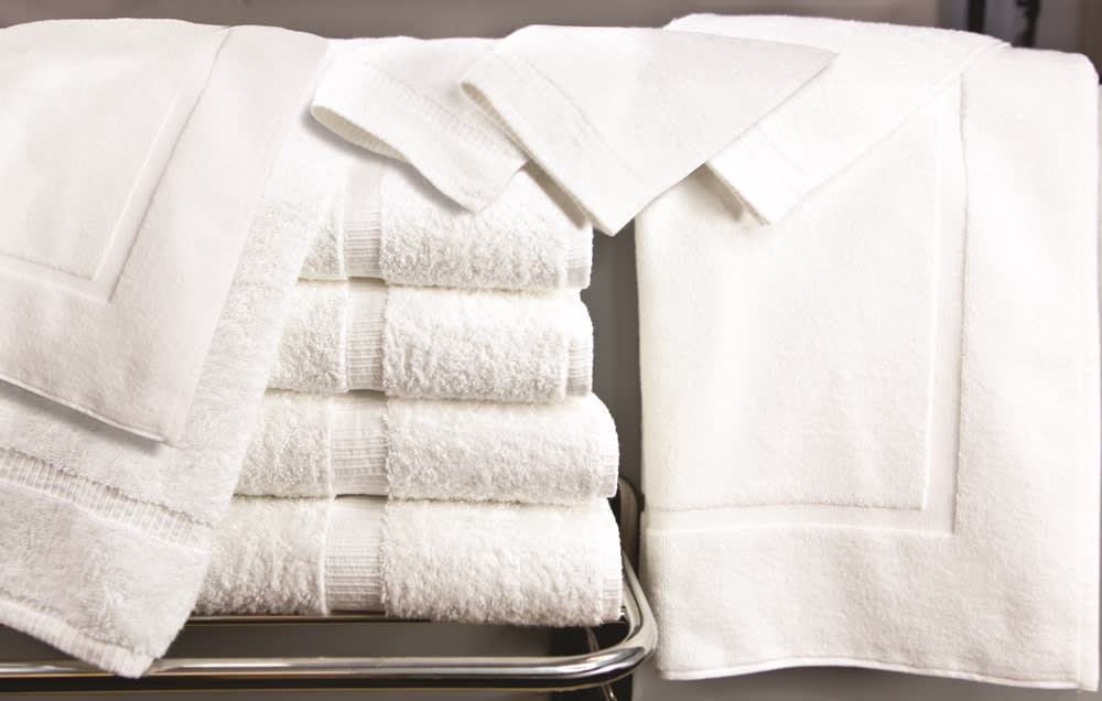 GuestSupply US | Connoisseur Washcloth, Cotton Dobby Border, 13x13